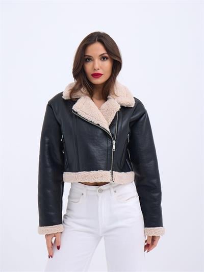 7232 DERİ CEKET-SİYAH