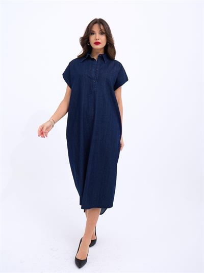 7348 KOT ELBİSE-MAVİ