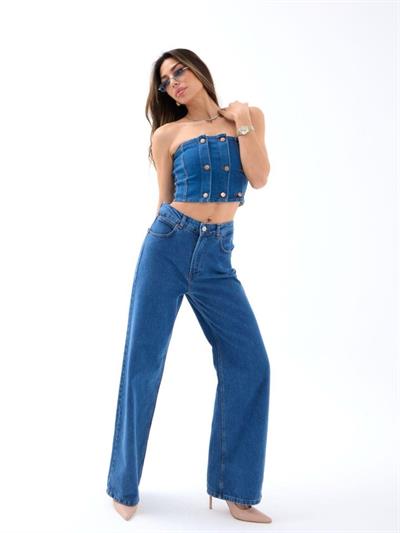 7415 KOT PANTOLON-KOYU MAVİ