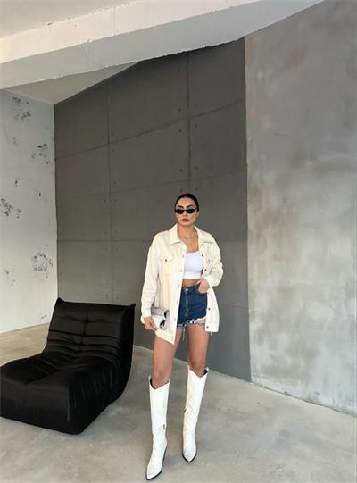 ARKASI NAKIŞLI GÖMLEK - Ham