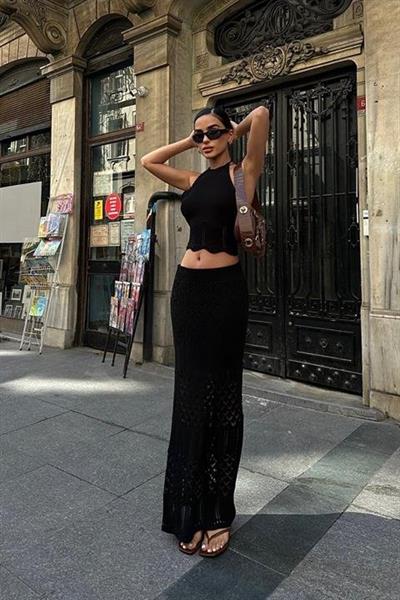 Adela Kroşe Etek Takım 9504-01