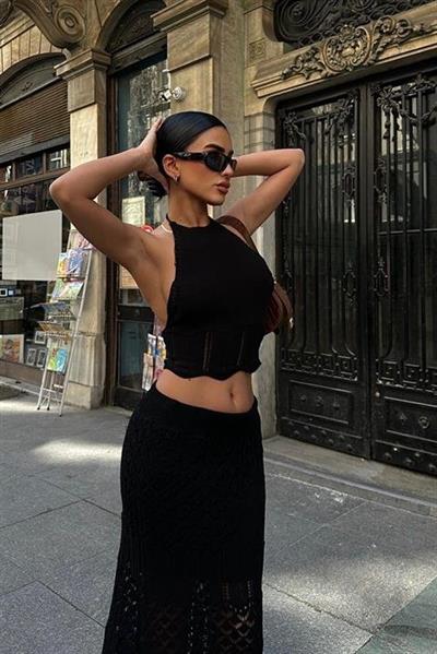 Adela Kroşe Etek Takım 9504-01