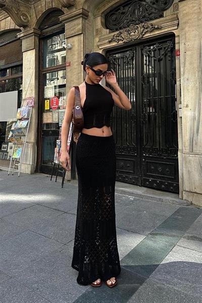 Adela Kroşe Etek Takım 9504-01