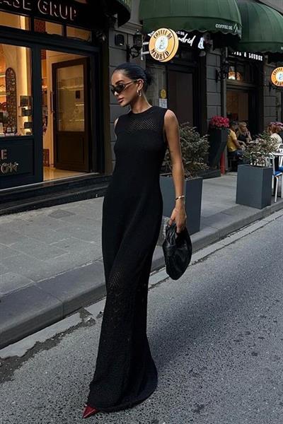 Afro Ajurlu Maksi Elbise 2796