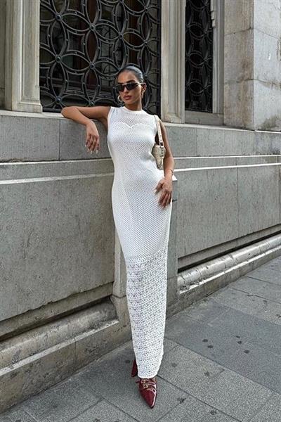 Afro Ajurlu Maksi Elbise 2796