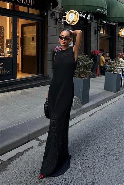 Afro Ajurlu Maksi Elbise 2796