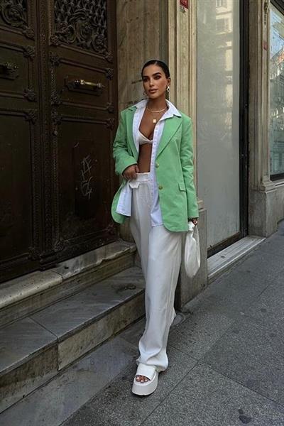 Agnes Blazer Keten Ceket  6105