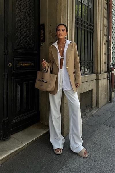 Agnes Blazer Keten Ceket  6105