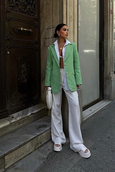 Agnes Blazer Keten Ceket  6105