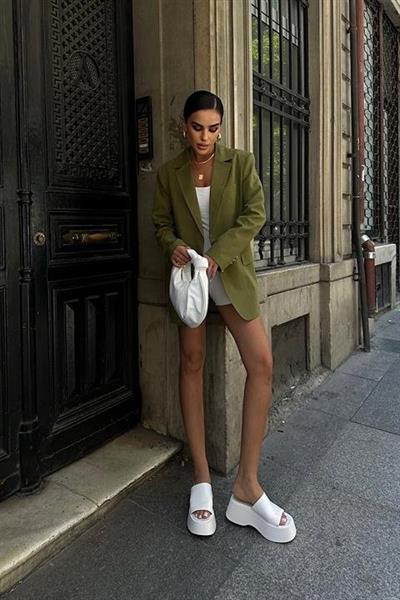 Agnes Blazer Keten Ceket  6105