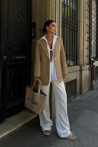 Agnes Blazer Keten Ceket  6105