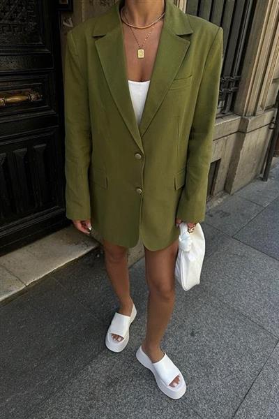 Agnes Blazer Keten Ceket  6105