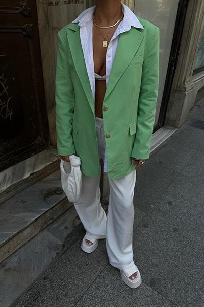 Agnes Blazer Keten Ceket  6105