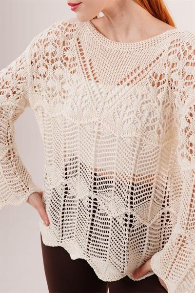 Ajurlu Salaş Krem Kazak