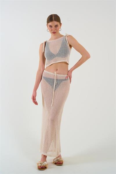 Ajurlu Takım - Krem