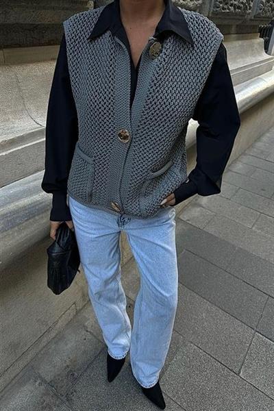 Ajurlu Triko Yelek 5175