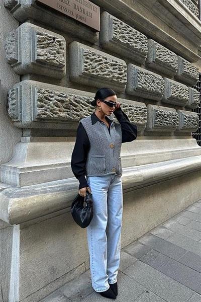 Ajurlu Triko Yelek 5175