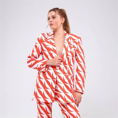 Akusti̇k Desenli̇ Di̇ji̇tal Baski Ceket