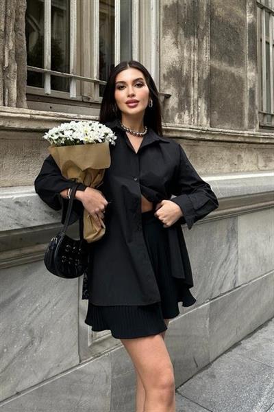 Alexis Sırt Dantel Oversıze Gömlek 3336-08