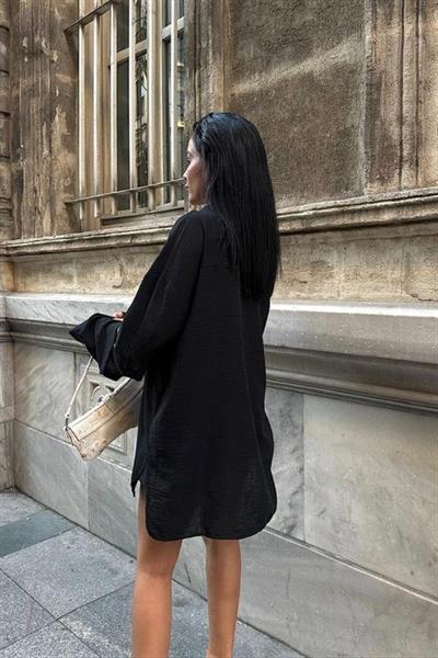 Alina Kol Cut Out Keten Gömlek 3252-08