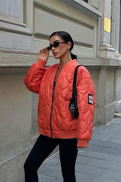 Alisa Oversize Kapitone Bomber Ceket 7058 -08