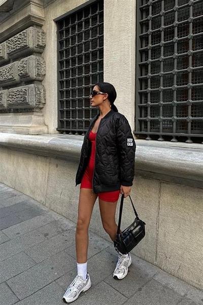 Alisa Oversize Kapitone Bomber Ceket 7058 -08