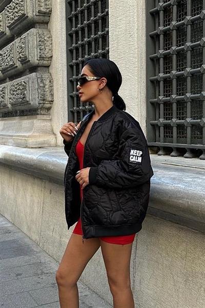 Alisa Oversize Kapitone Bomber Ceket 7058 -08