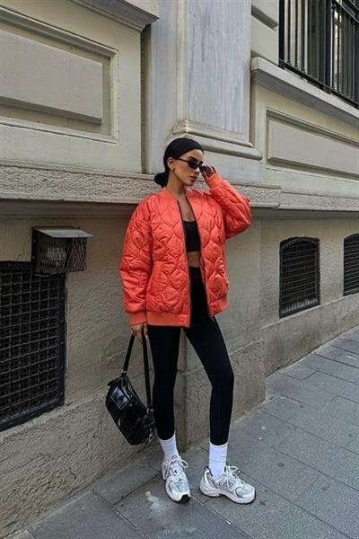 Alisa Oversize Kapitone Bomber Ceket 7058 -08