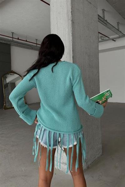 Alise Fitilli Püskül Detay Kazak 1199-09