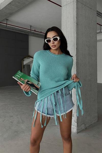 Alise Fitilli Püskül Detay Kazak 1199-09