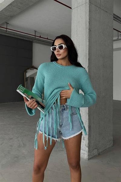 Alise Fitilli Püskül Detay Kazak 1199-09