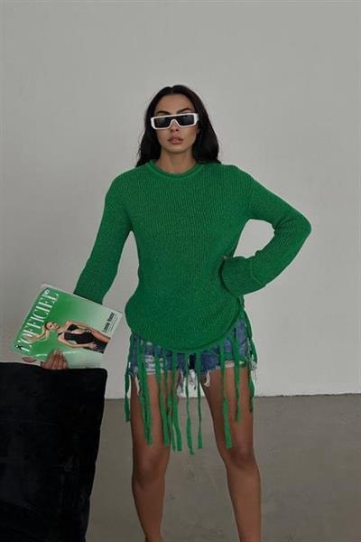 Alise Fitilli Püskül Detay Kazak 1199-09