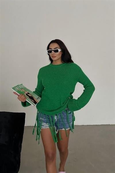 Alise Fitilli Püskül Detay Kazak 1199-09