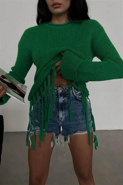 Alise Fitilli Püskül Detay Kazak 1199-09