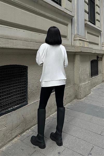 Angelina Metalize Sarkaçlı Sweatshirt 8048 -08