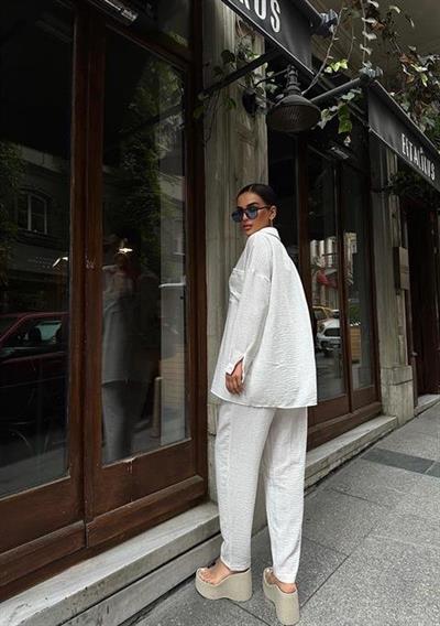Angelina Oversize Keten Takım 9343-08