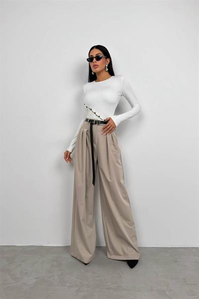 Asimetrik Düğme Detay Bluz