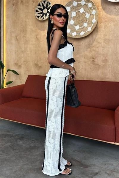 Askılı Bluz Pantolon Triko Takım 10114