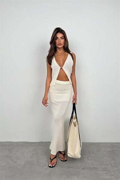 Askılı Dokulu Bluz