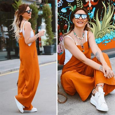 Atlet Dahil Aerobin Kumaş Tulum