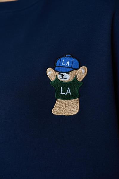 Ayıcık Nakışlı SweatShirt - Lacivert