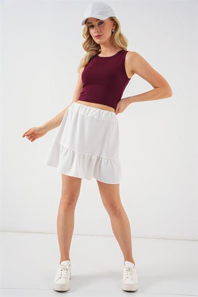 Ayrobin Mini Etek 8054 - Beyaz