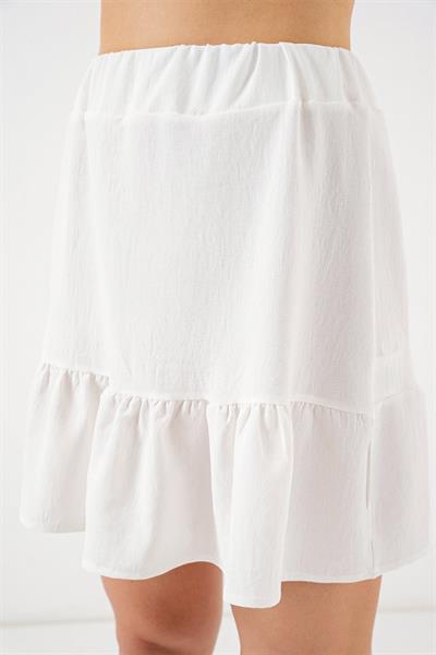 Ayrobin Mini Etek 8054 - Beyaz