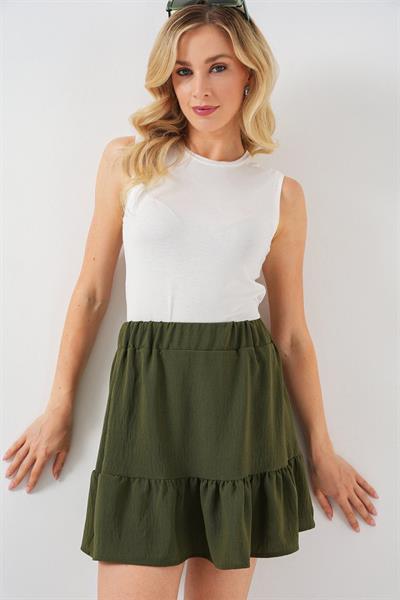 Ayrobin Mini Etek 8054 - Haki