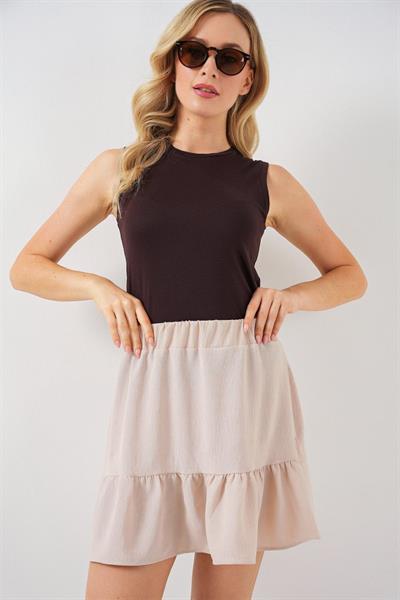 Ayrobin Mini Etek 8054 - Krem