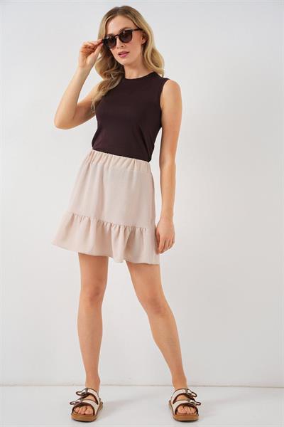 Ayrobin Mini Etek 8054 - Krem