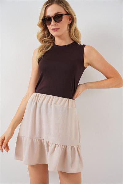 Ayrobin Mini Etek 8054 - Krem