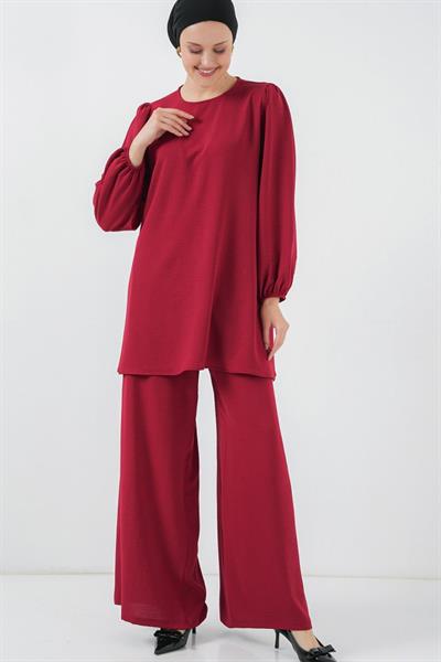 Ayrobin Tunik Pantolon Alt Üst Takım 6712 - Bordo