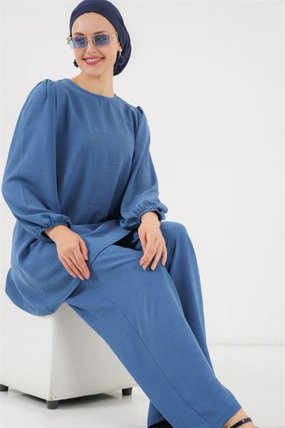 Ayrobin Tunik Pantolon Alt Üst Takım 6712 - İndigo