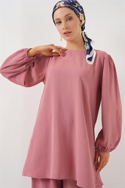 Ayrobin Tunik Pantolon Alt Üst Takım 6712 - Pembe